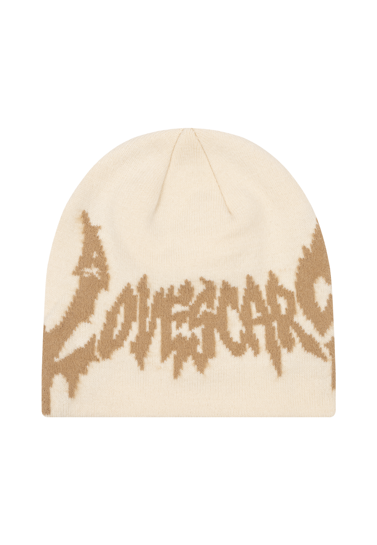 GRUNGE LOGO BEANIE BEIGE