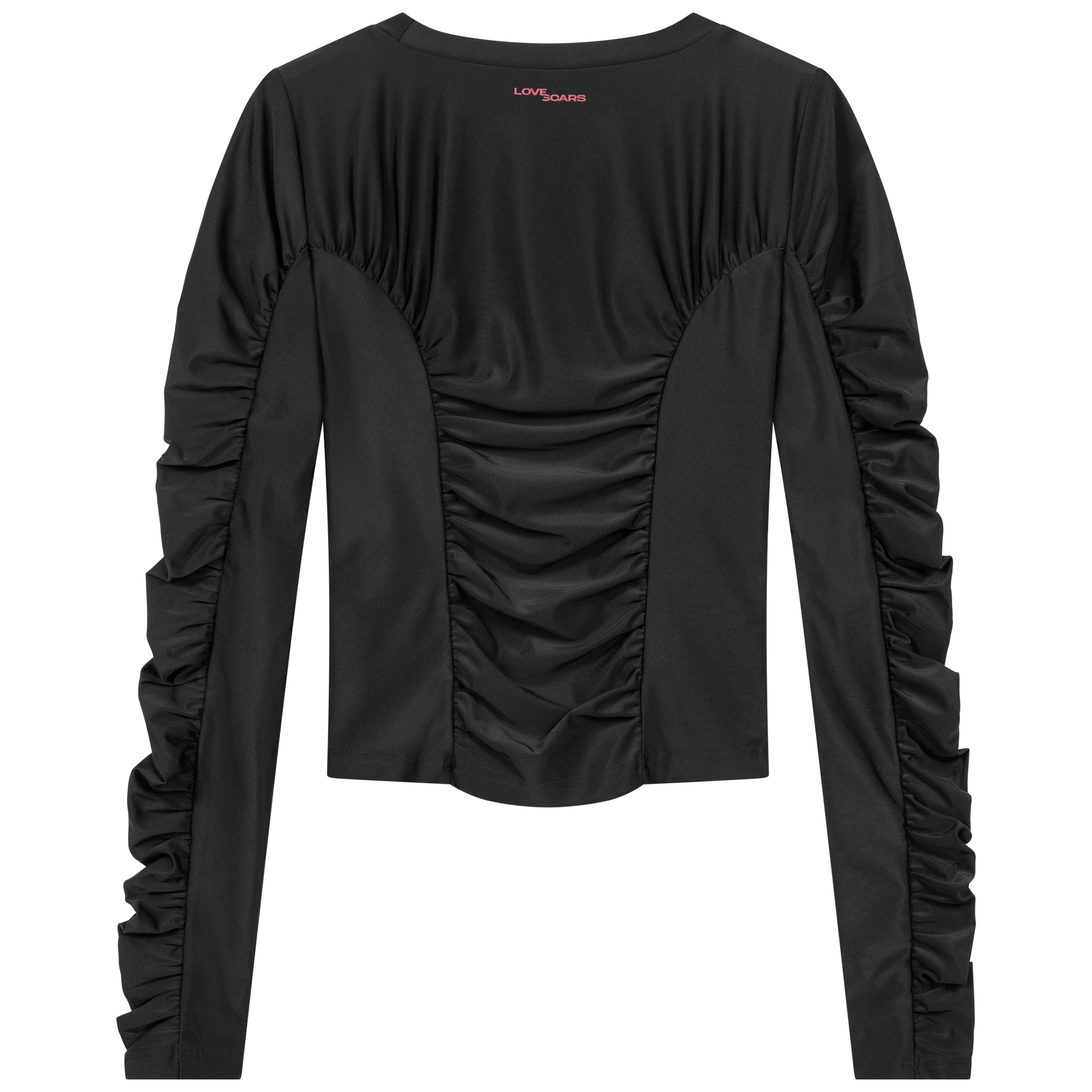 RUFFLED LONGSLEEVE BLACK