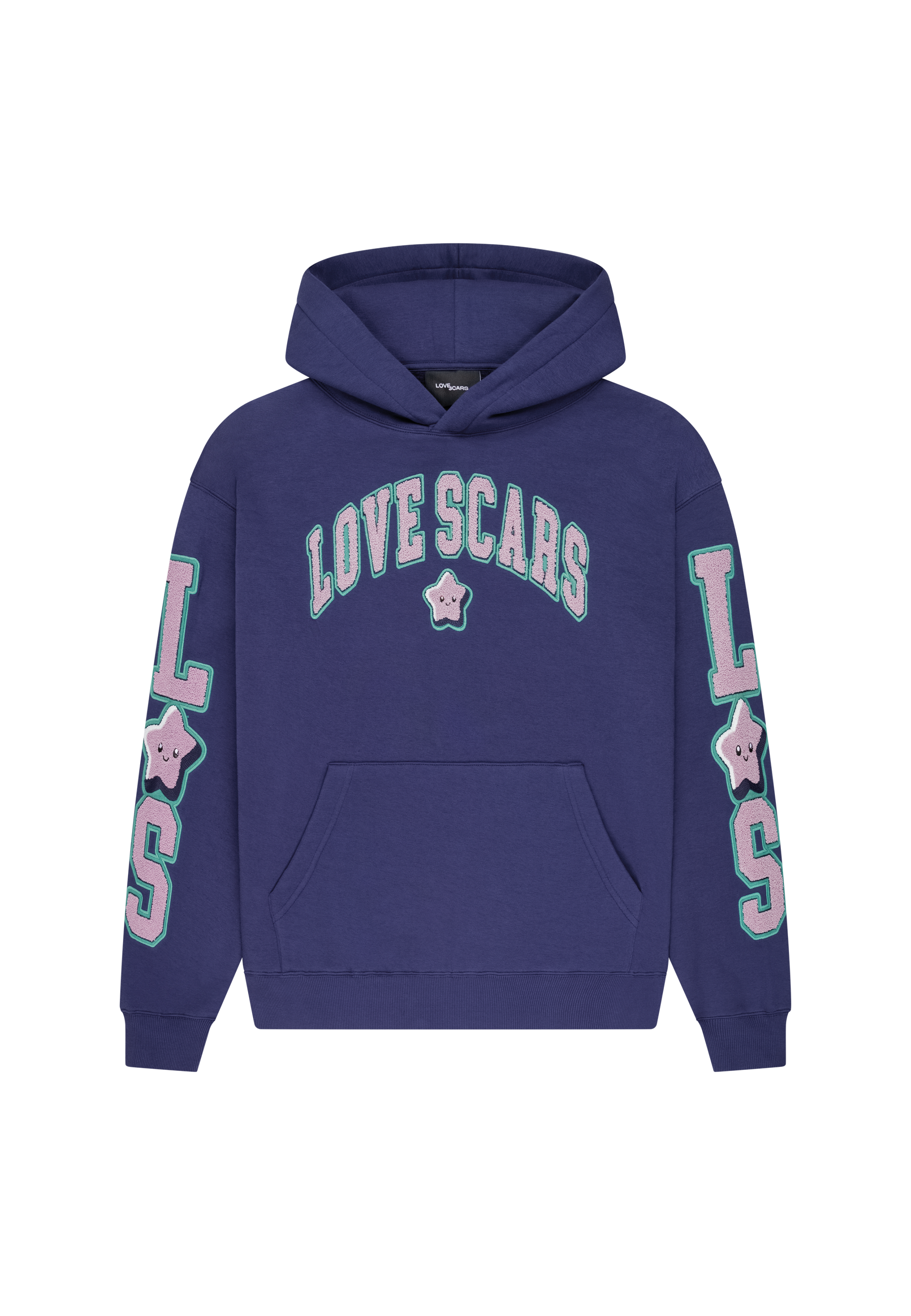 COLLEGE STAR HOODIE DARK PURPLE