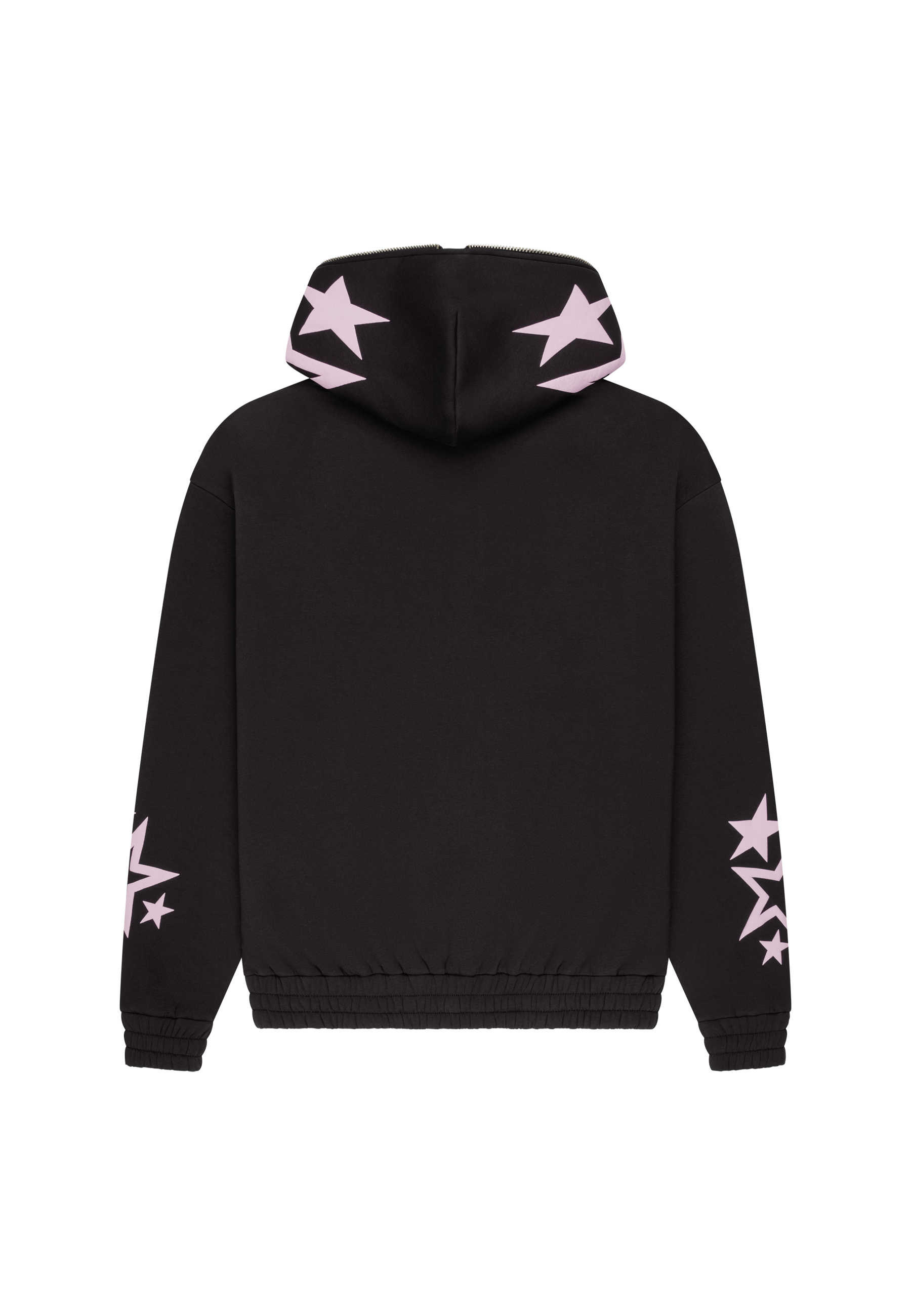 STAR FULL-ZIP HOODIE BLACK