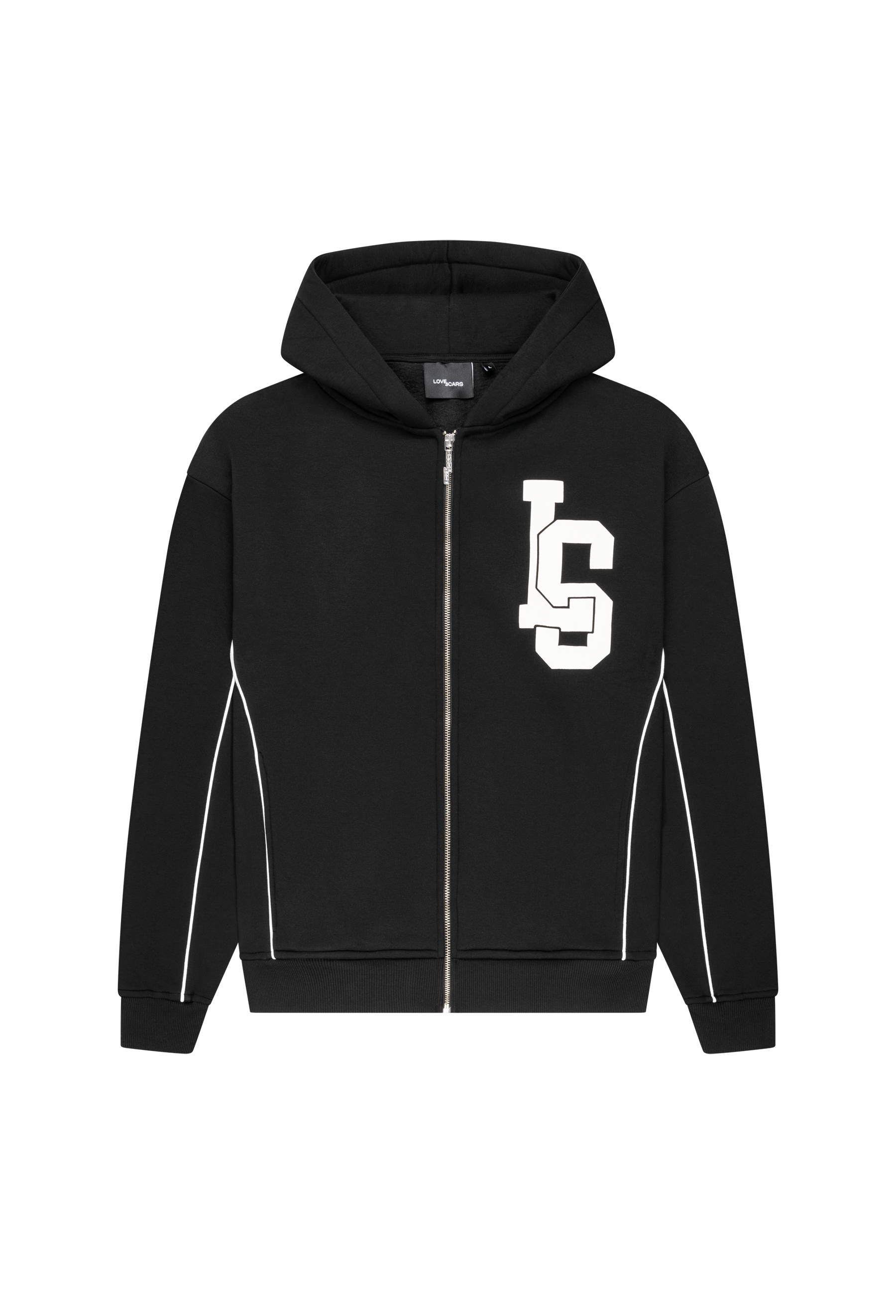 PIPING ZIP-HOODIE BLACK