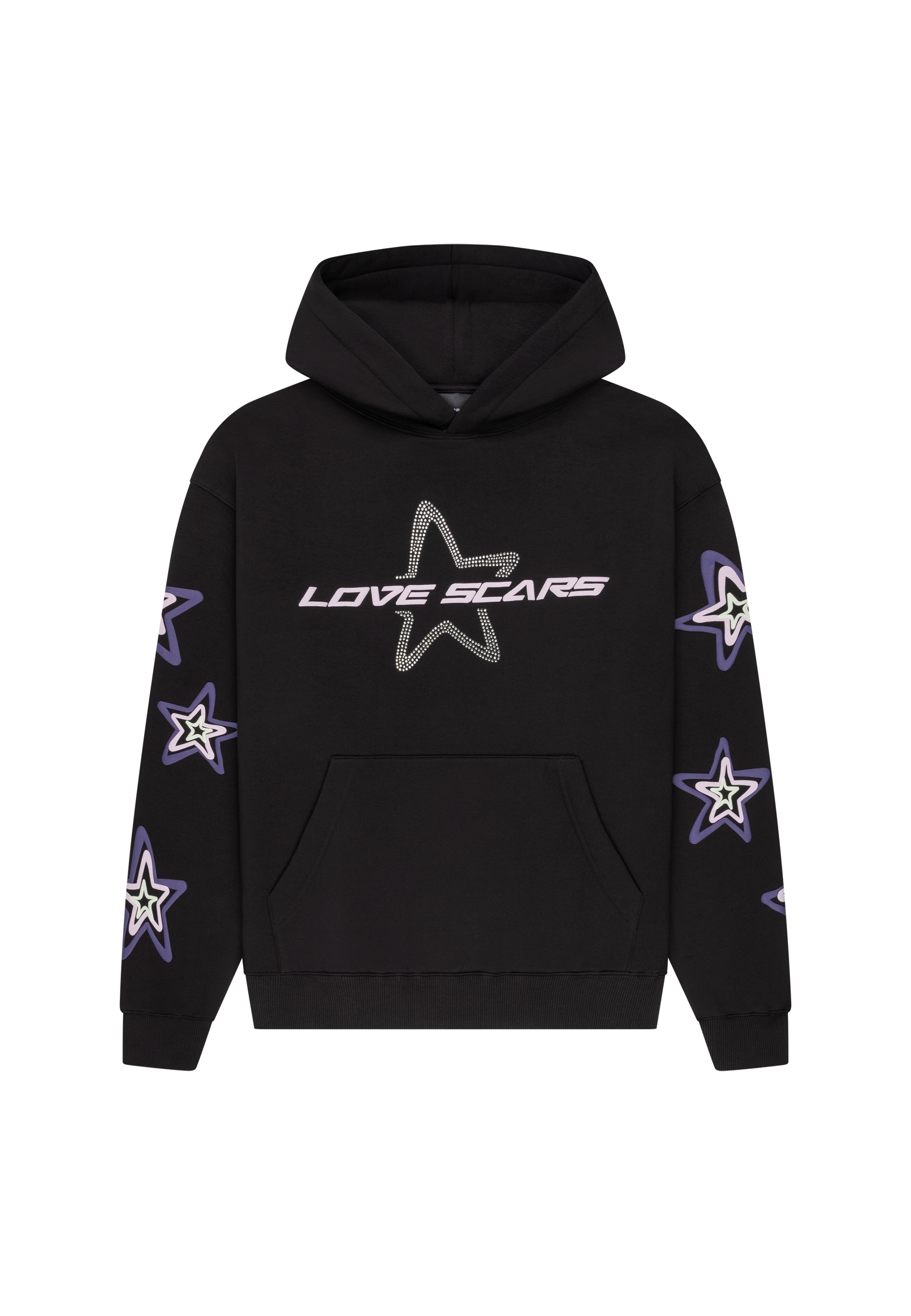 SKETCHED STAR HOODIE BLACK