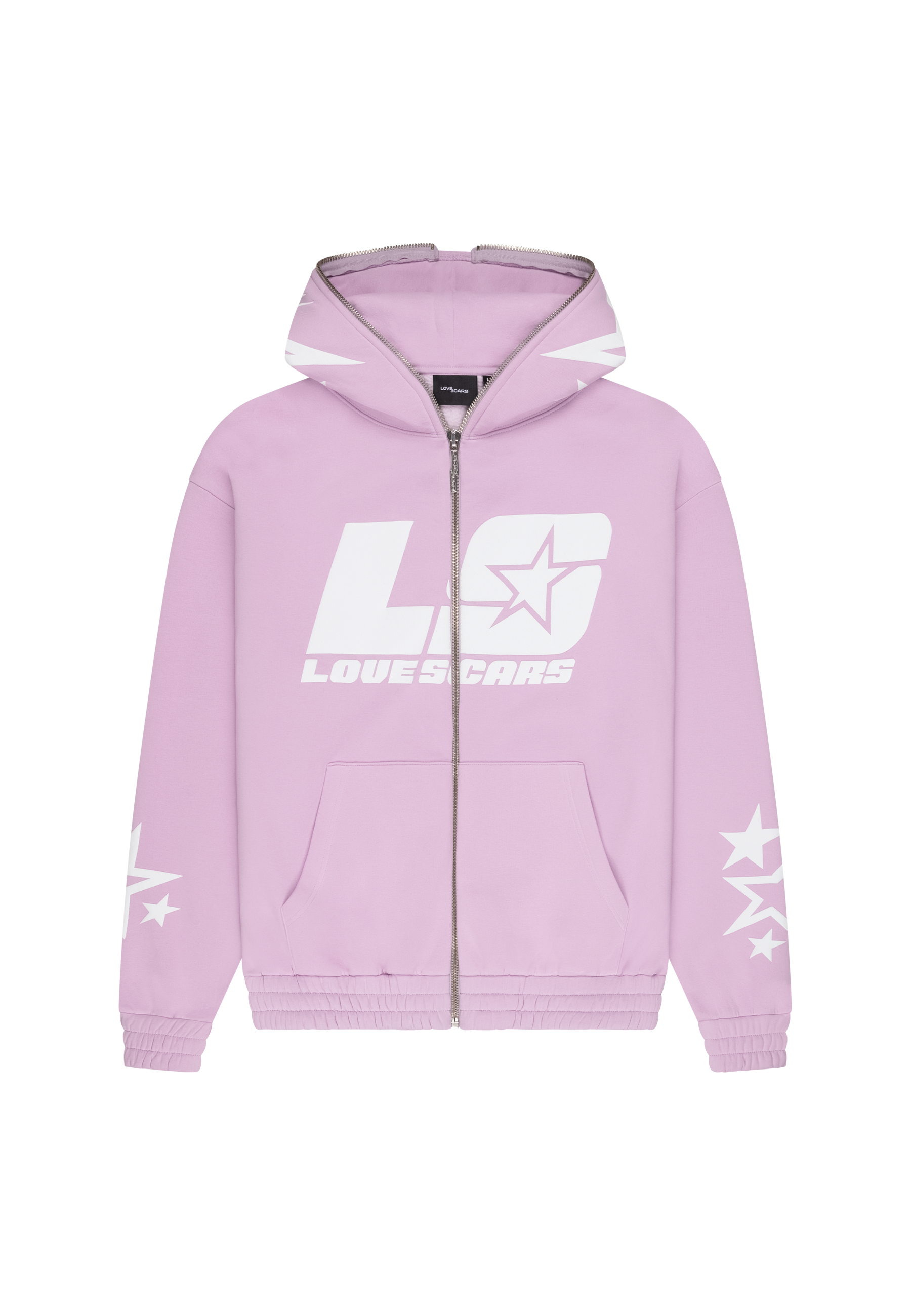 STAR FULL-ZIP HOODIE FADED LILAC