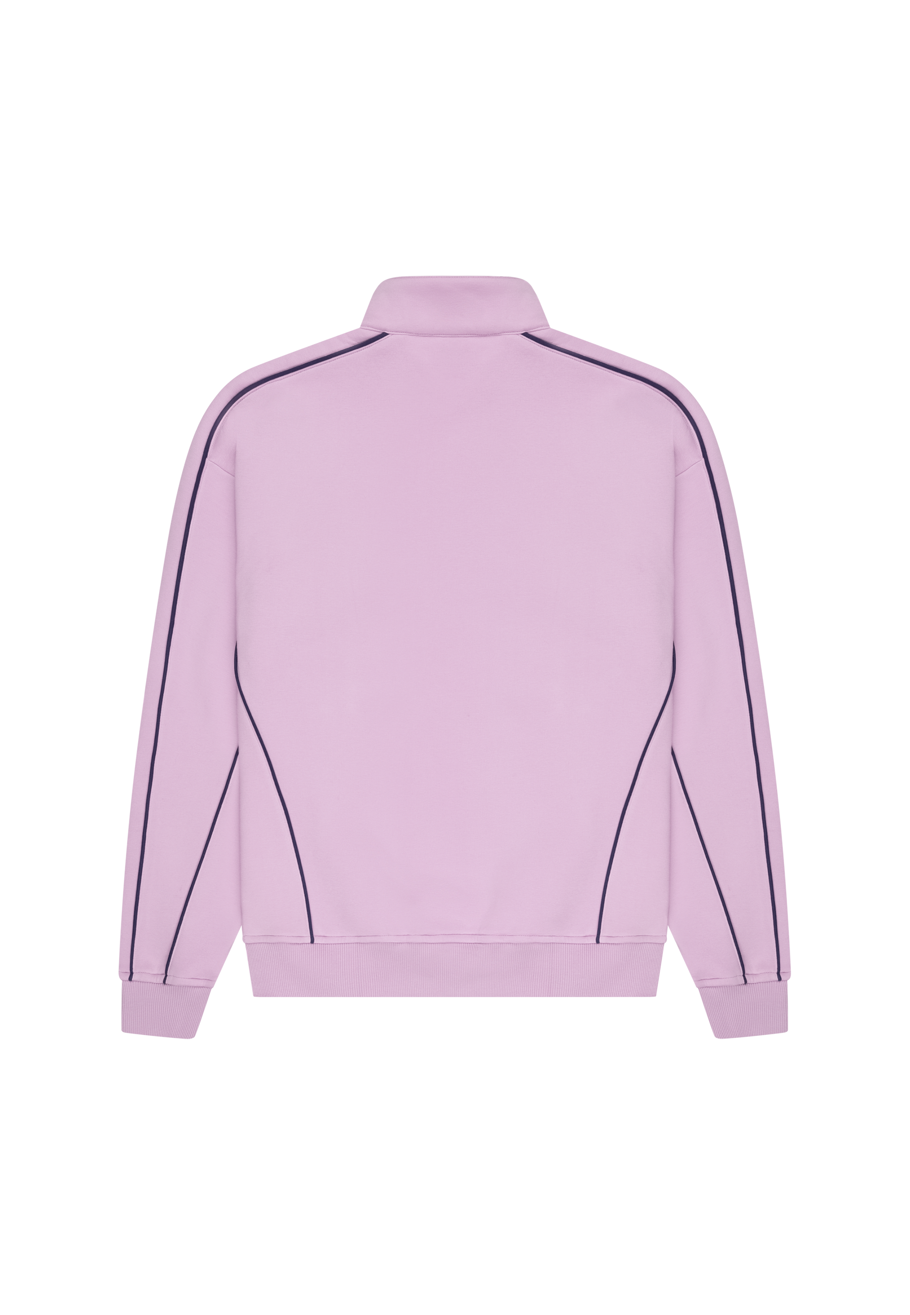 PIPING HALF-ZIP SWEATER FADED LILAC