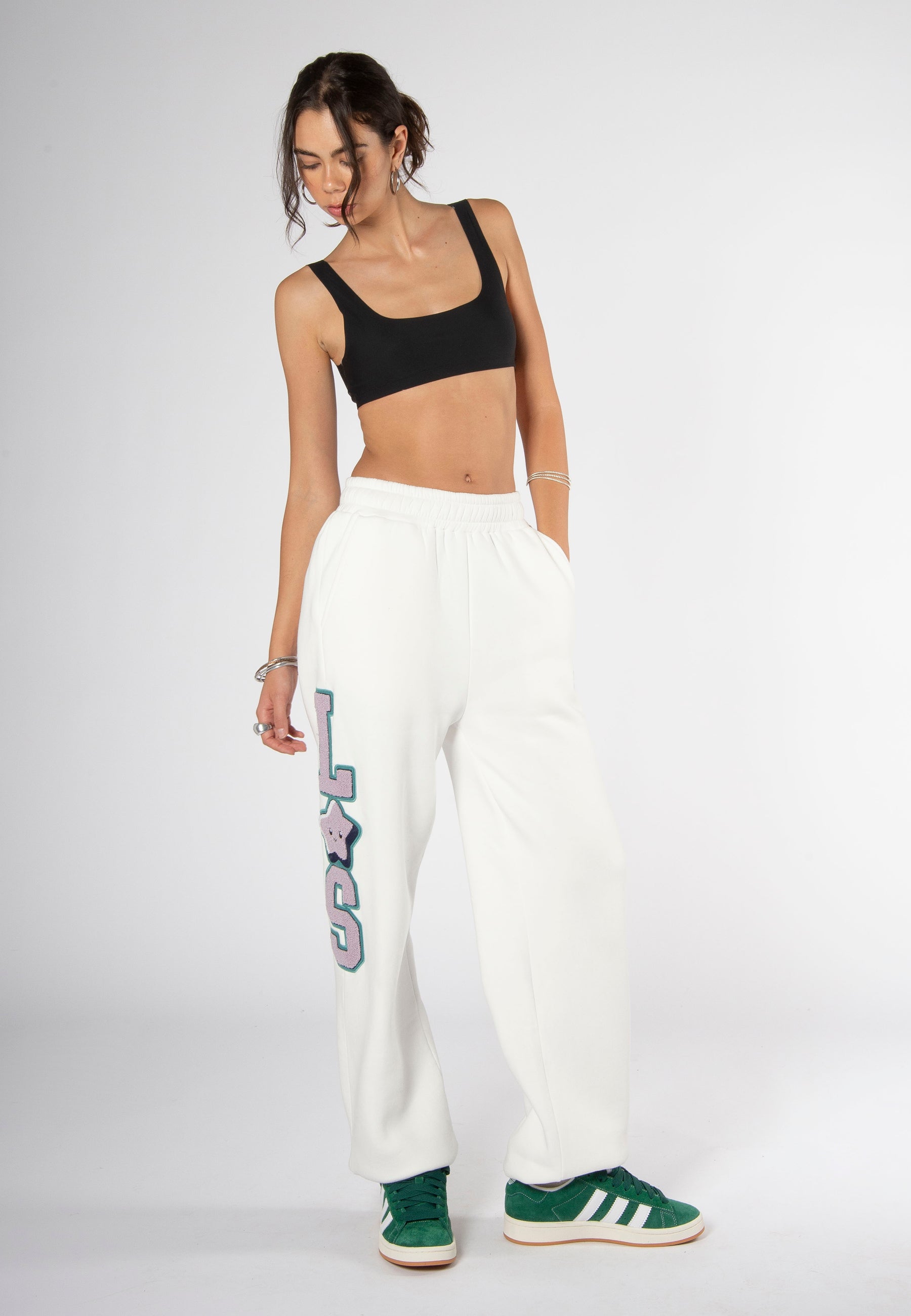 COLLEGE STAR SWEATPANTS OFFWHITE