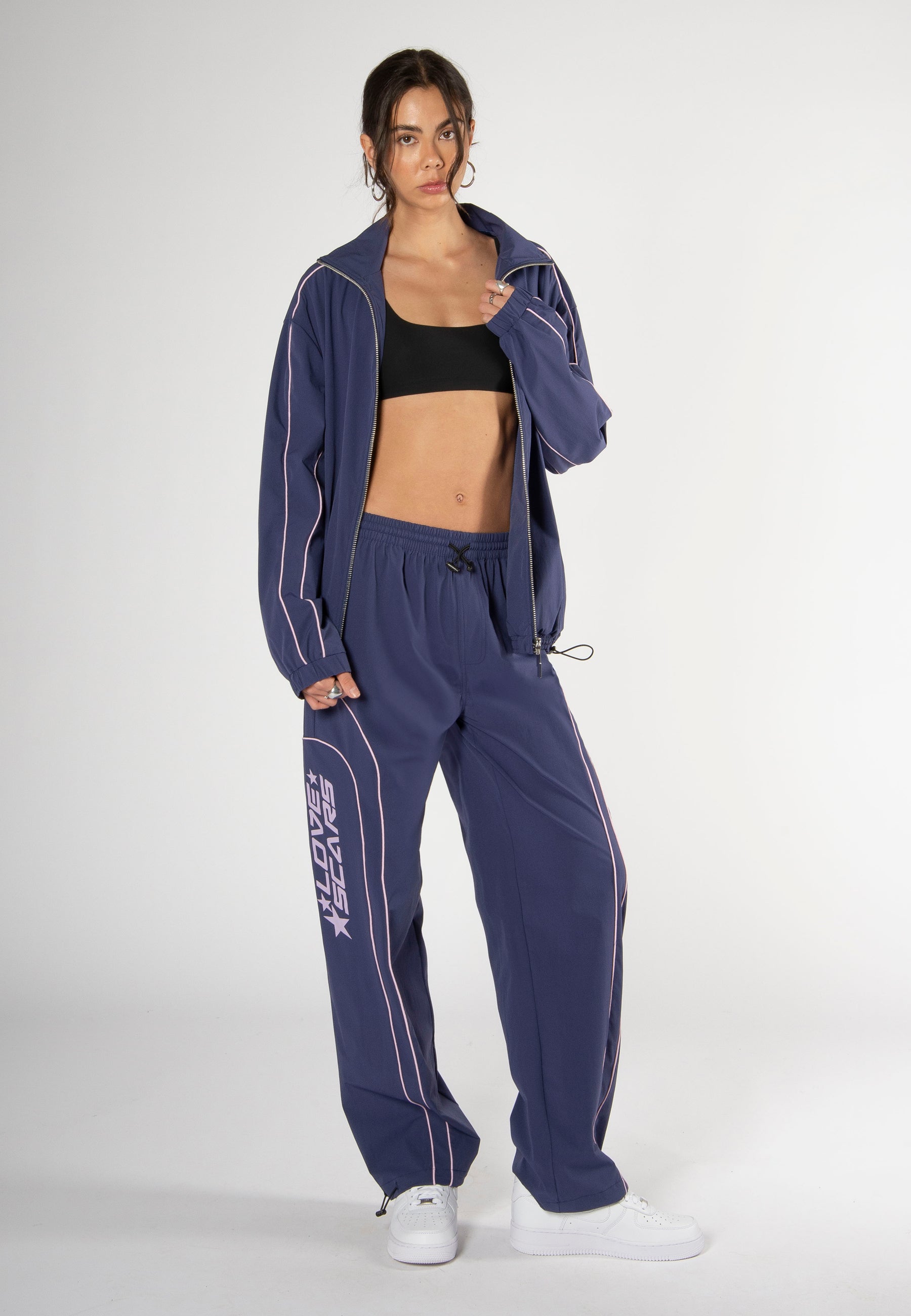 COACH TRACK PANTS PURPLE