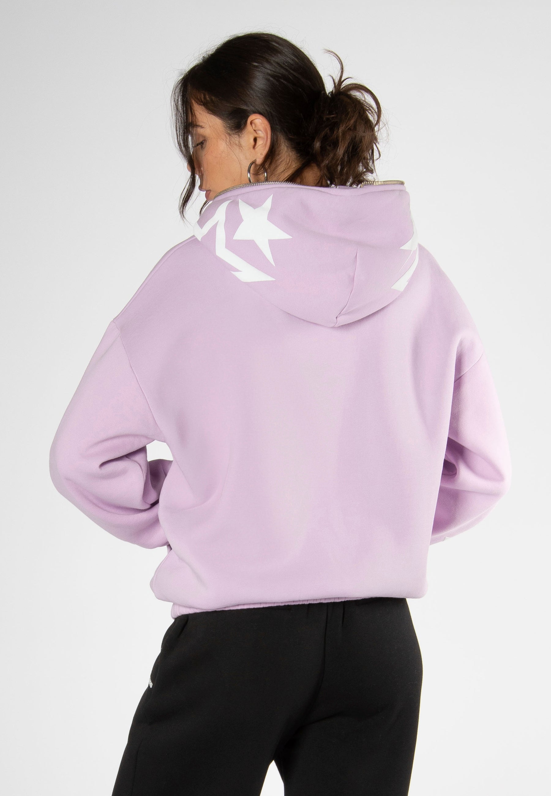 STAR FULL-ZIP HOODIE FADED LILAC