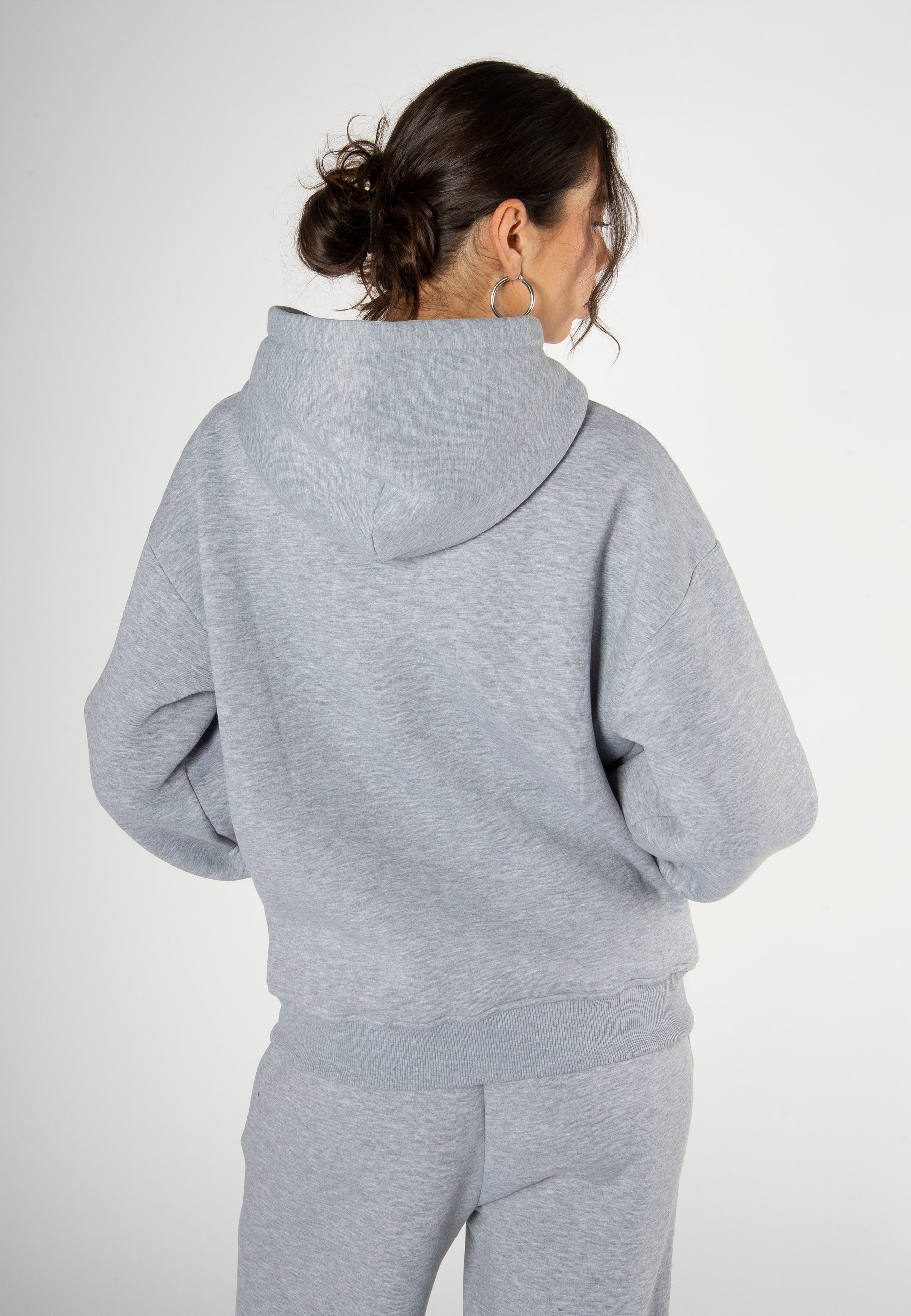 BASIC LOGO HOODIE GREY MELANGE