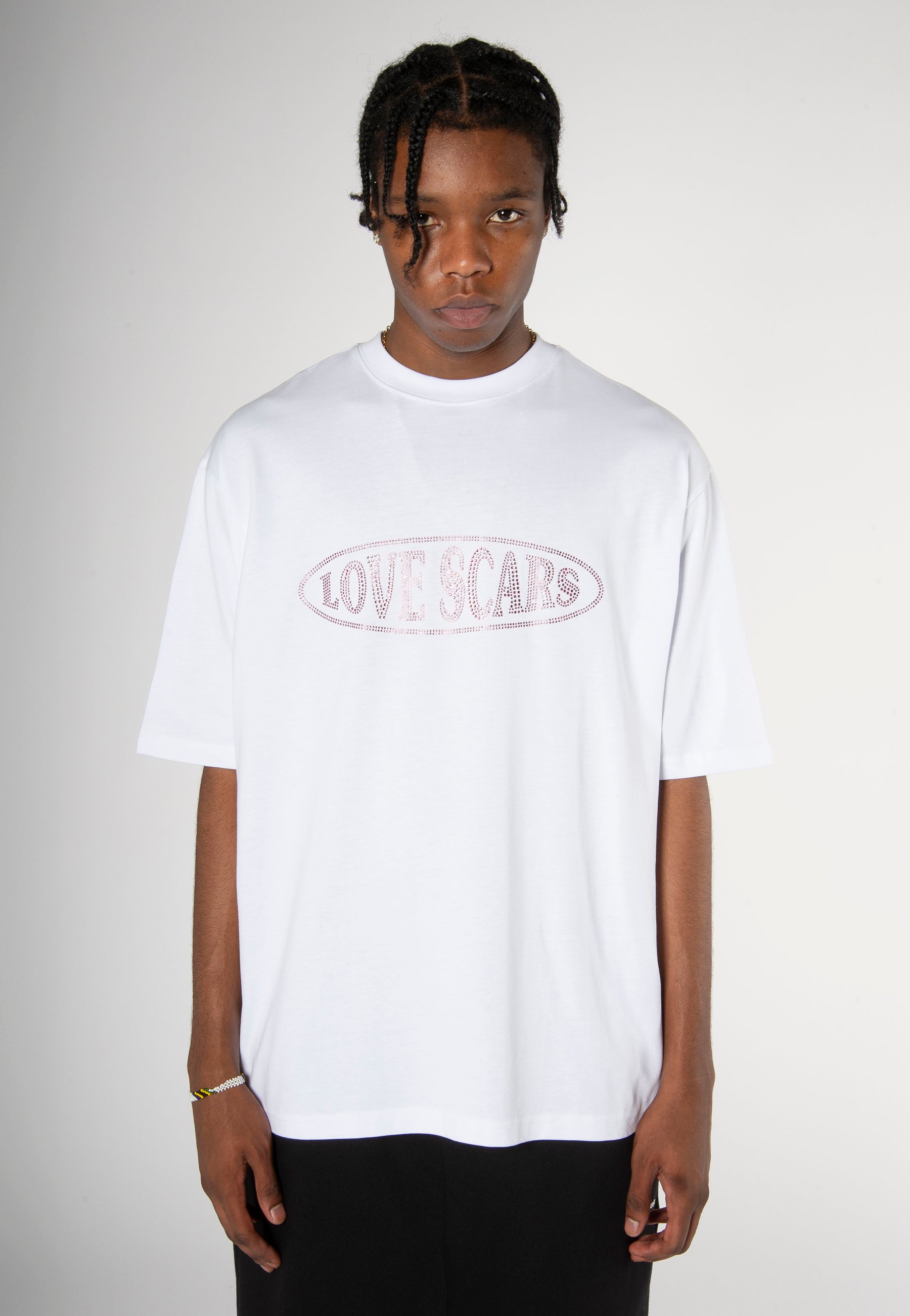 GLITTER LOGO TEE WHITE