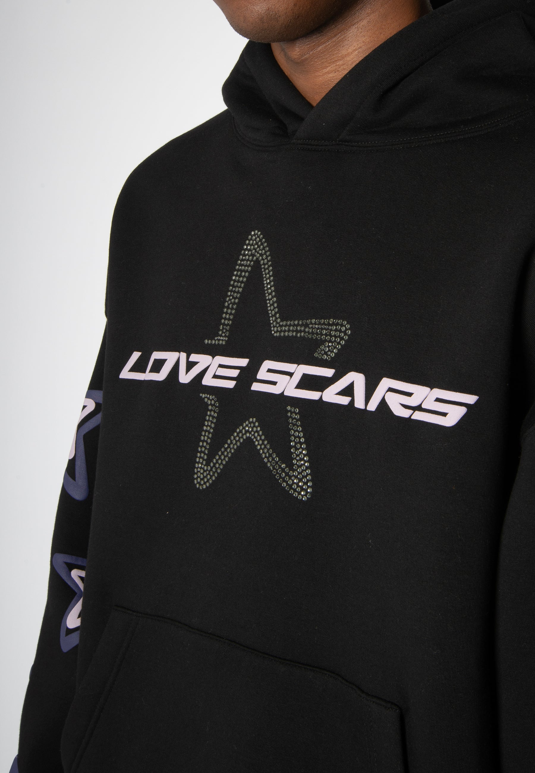 SKETCHED STAR HOODIE BLACK