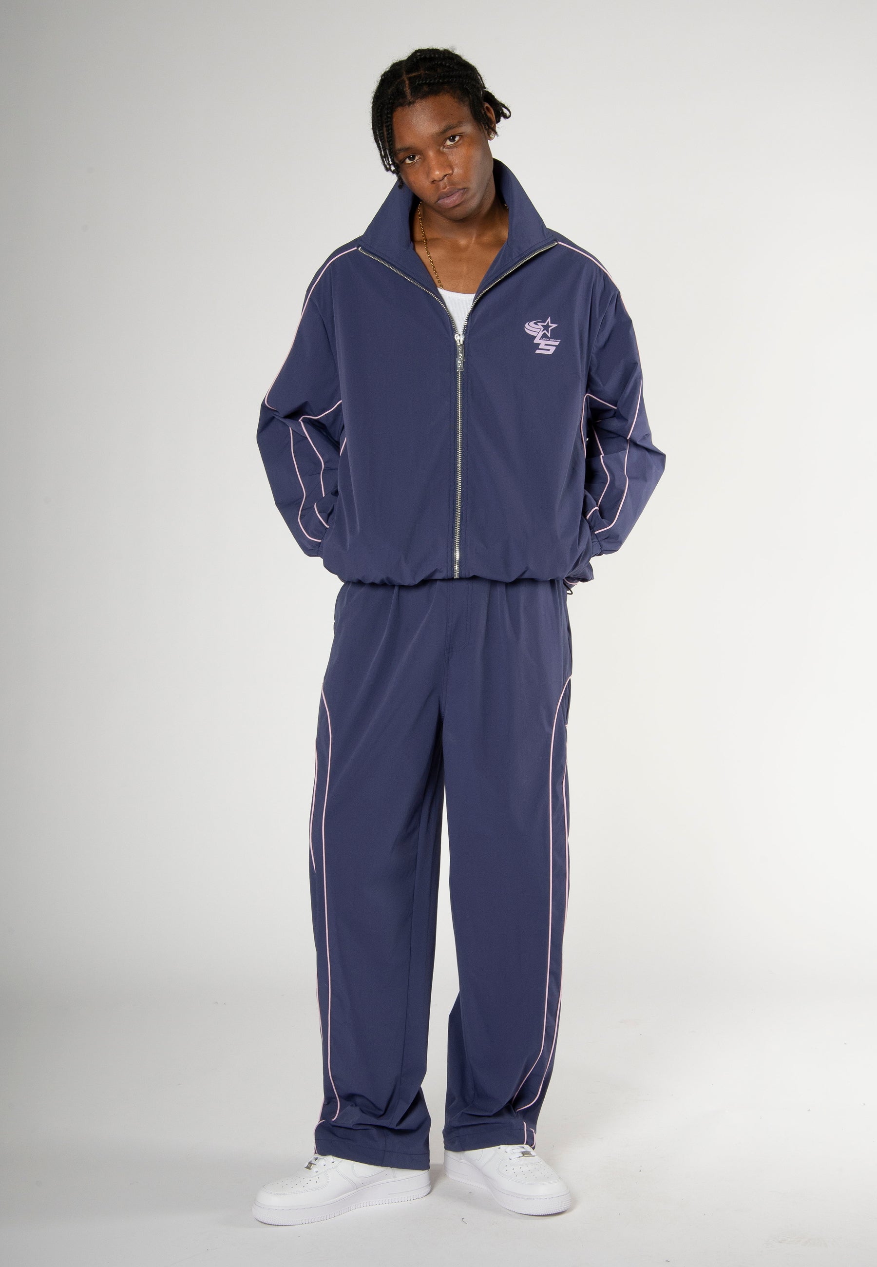 COACH TRACK PANTS PURPLE