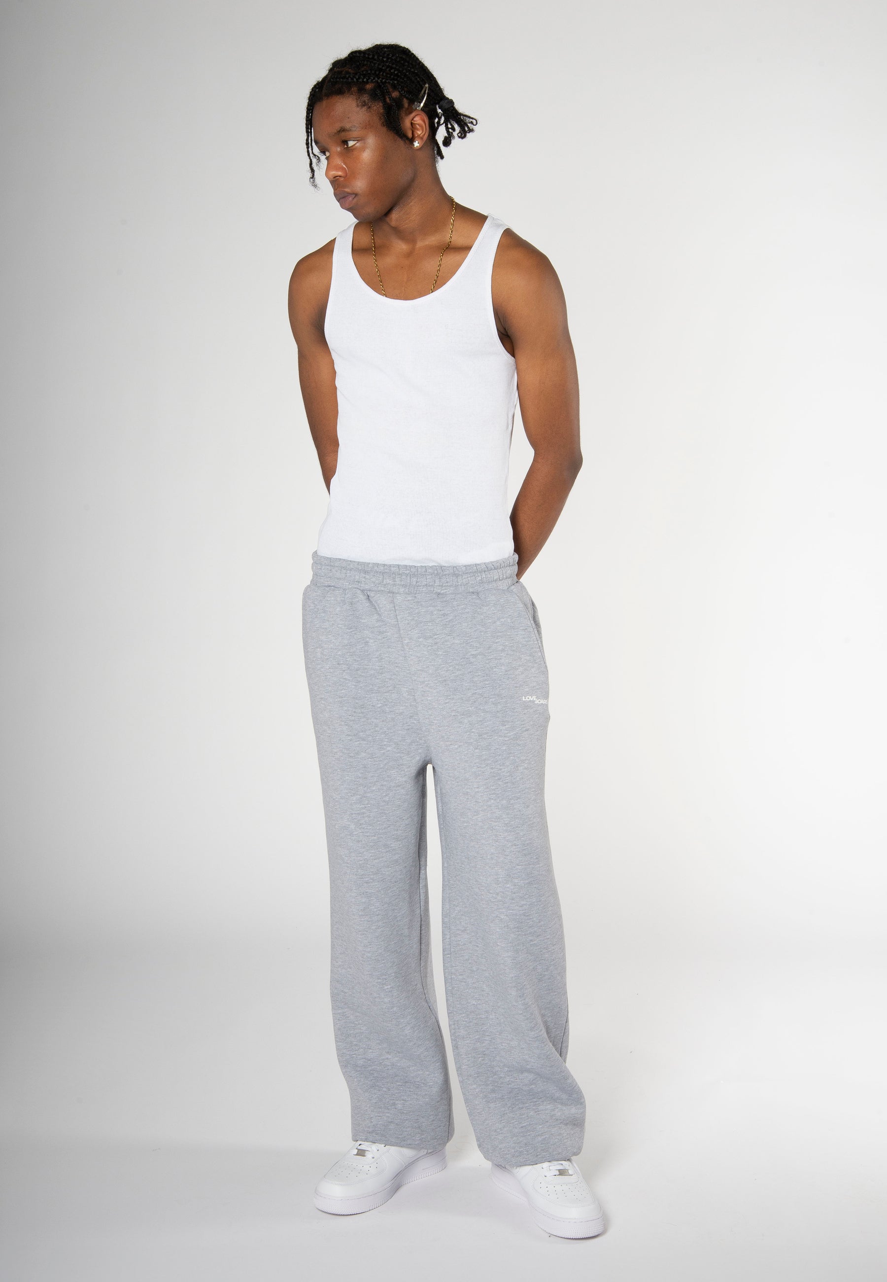 BASIC SWEATPANTS GREY MELANGE