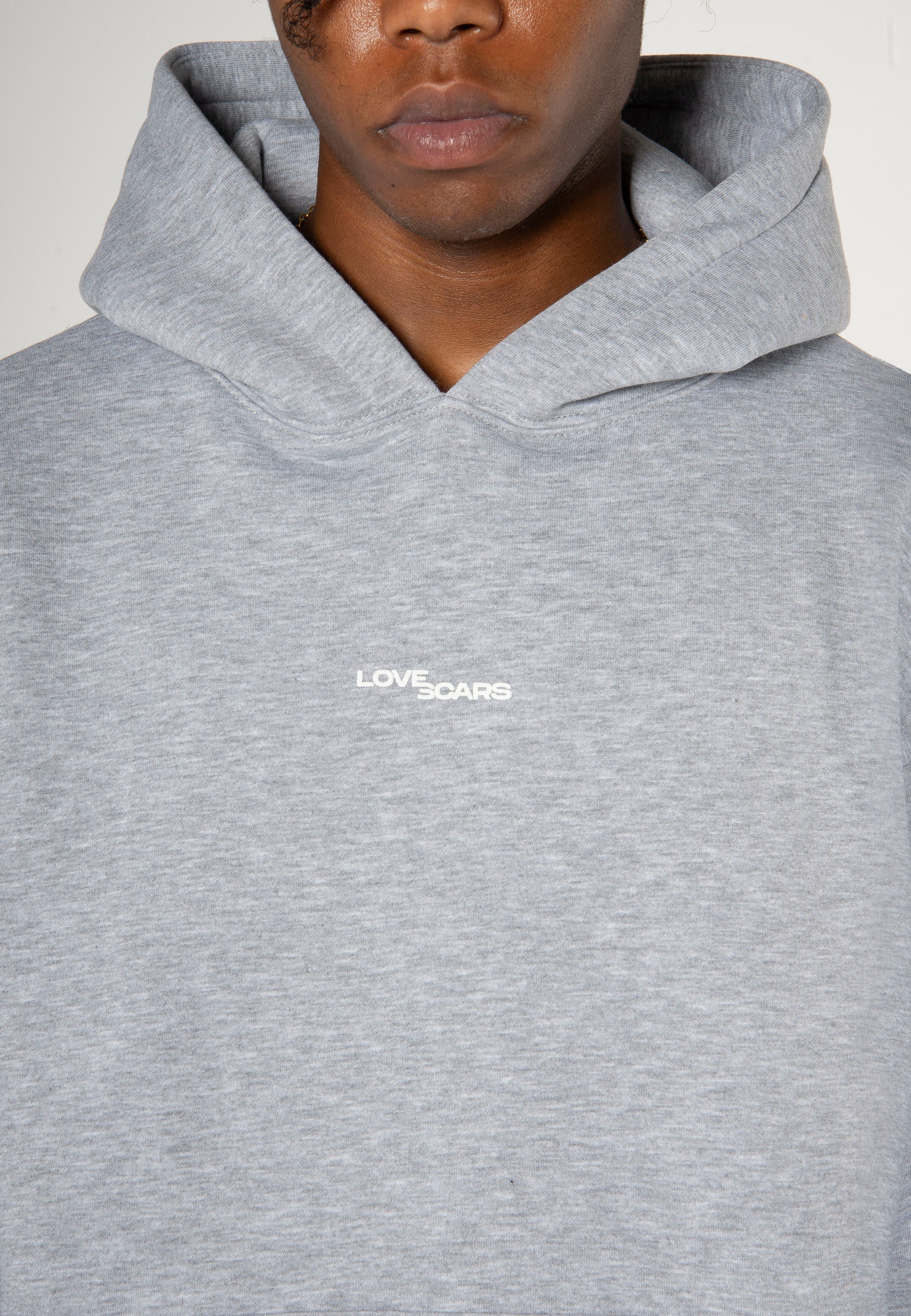 BASIC LOGO HOODIE GREY MELANGE