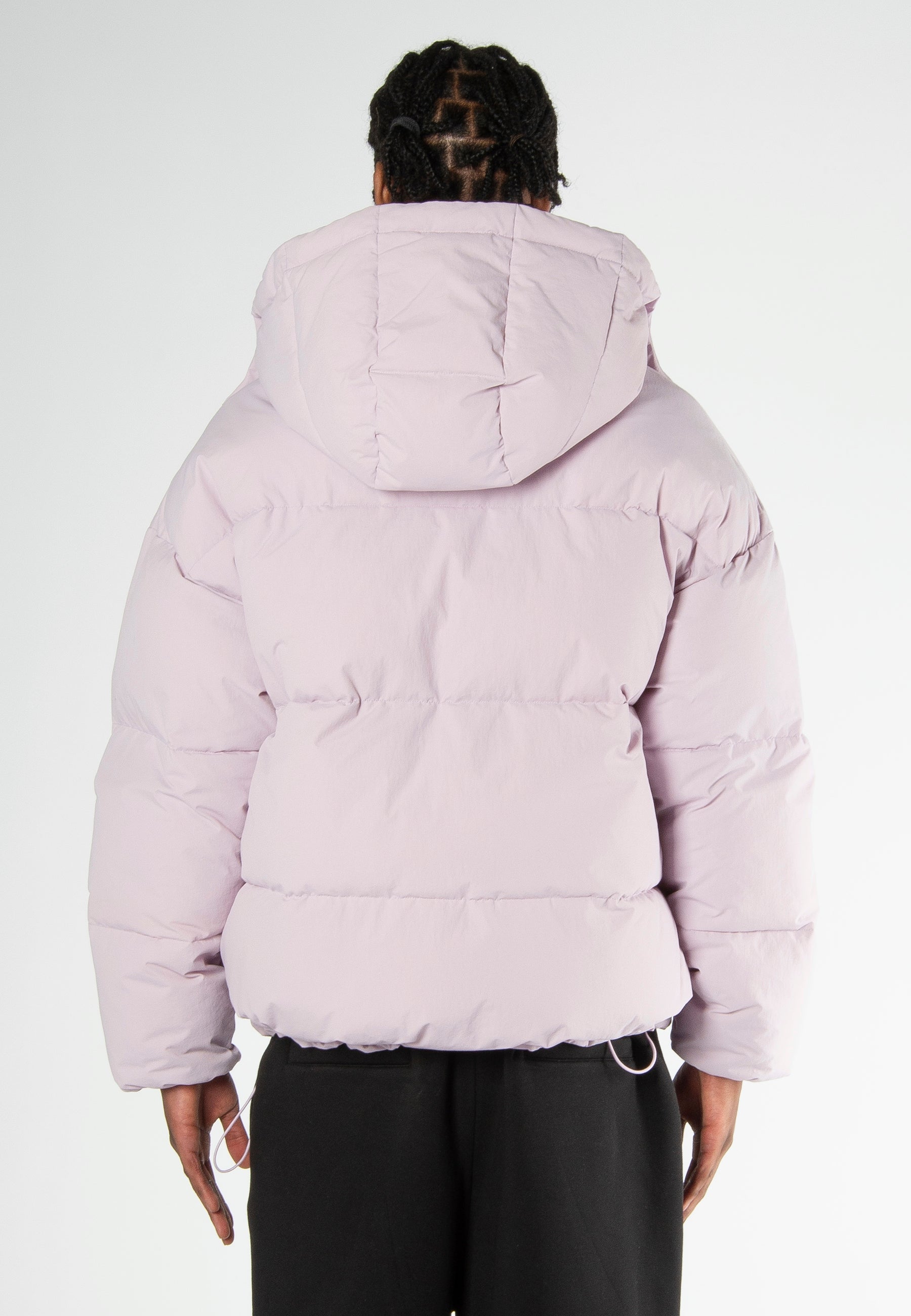 LOGO PUFFER JACKET FADED LILAC