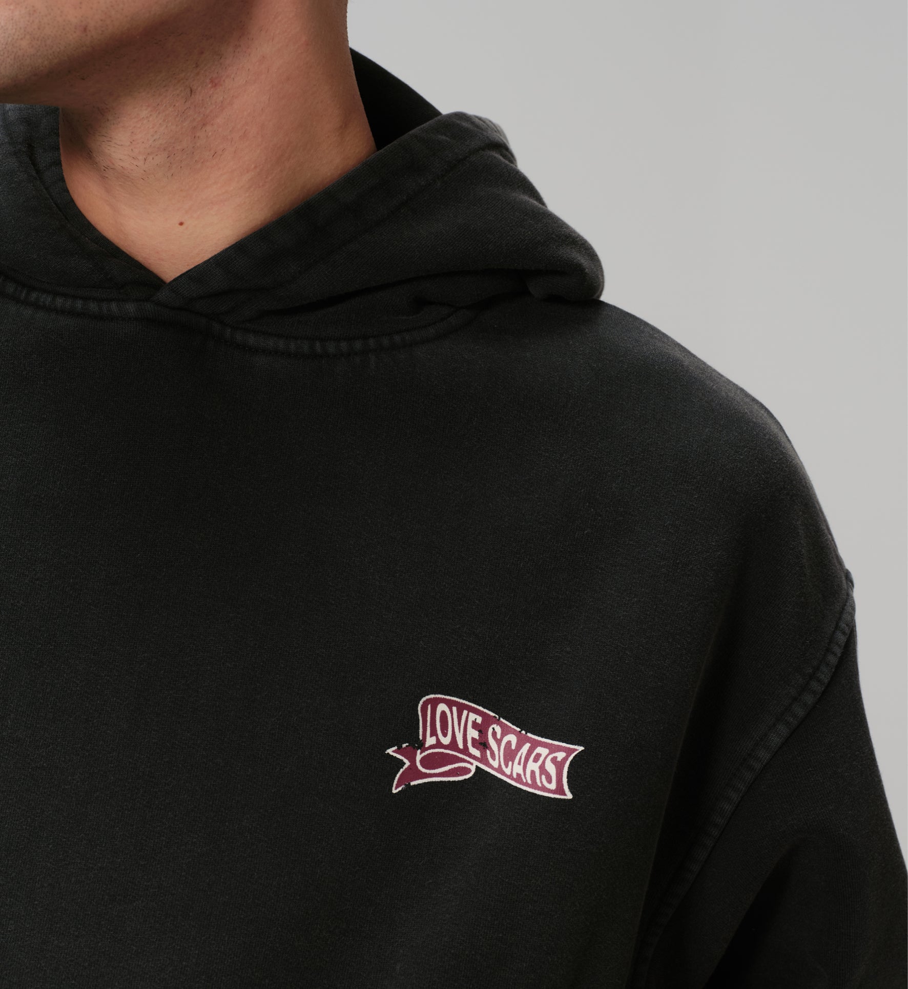 LOVE & GLORY VINTAGE HOODIE BLACK WASHED