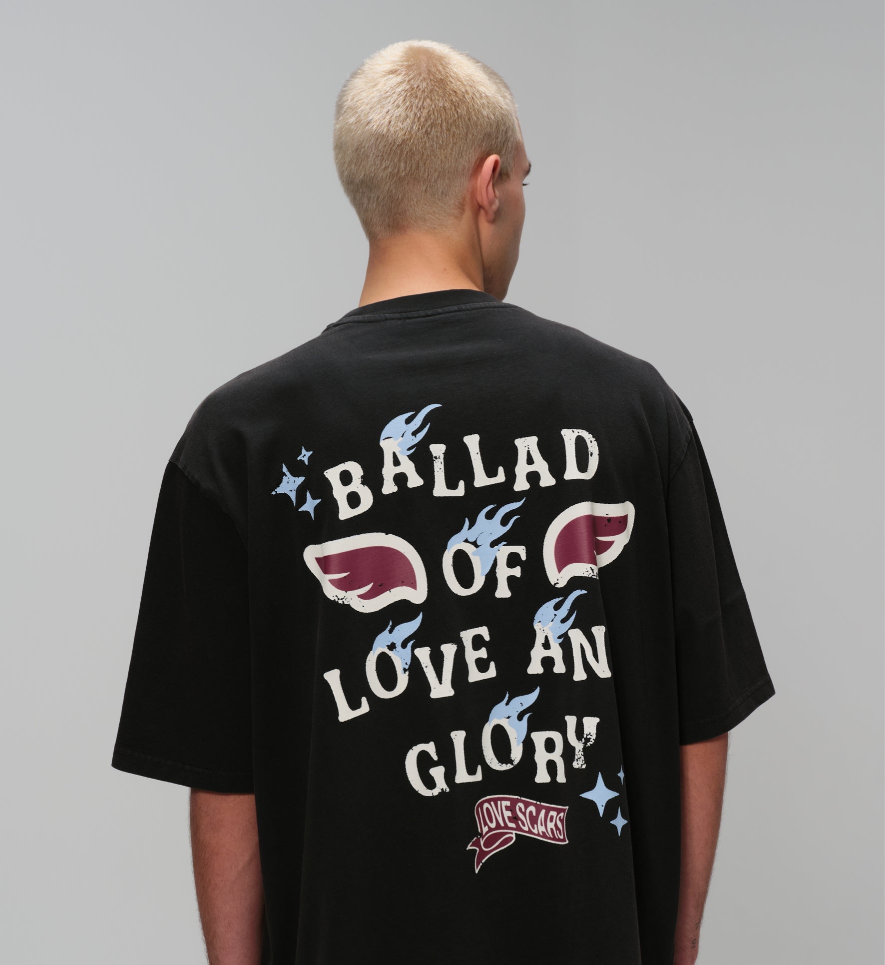 LOVE & GLORY VINTAGE TEE BLACK WASHED