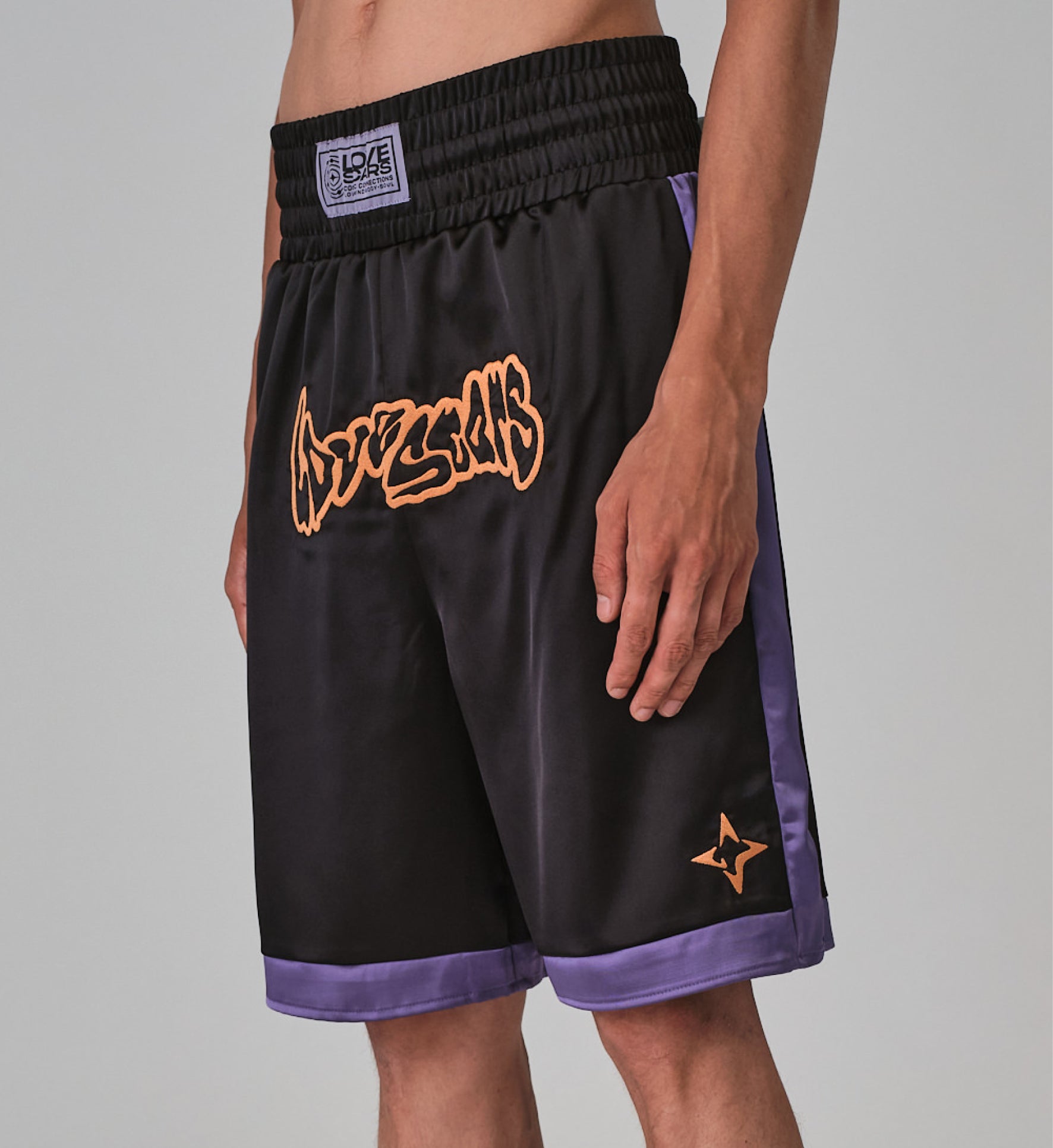 BOXING SATIN SHORTS BLACK