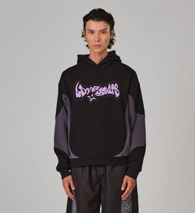 COSMIC PIPING HOODIE BLACK&ANTHRACITE