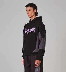 COSMIC PIPING HOODIE BLACK&ANTHRACITE