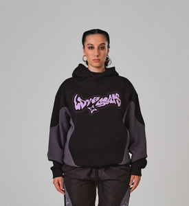 COSMIC PIPING HOODIE BLACK&ANTHRACITE
