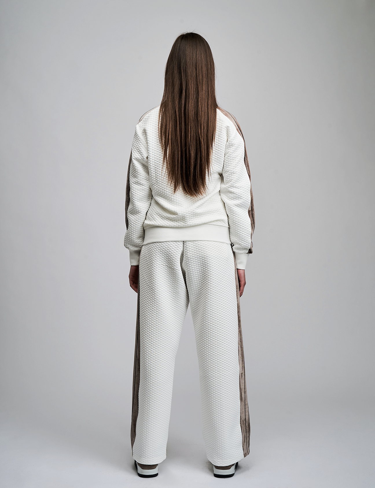 TRACK JACKET WAFFLE SNOW WHITE