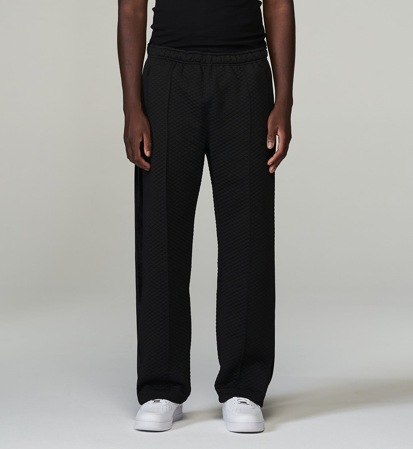 TRACK PANT WAFFLE BLACK