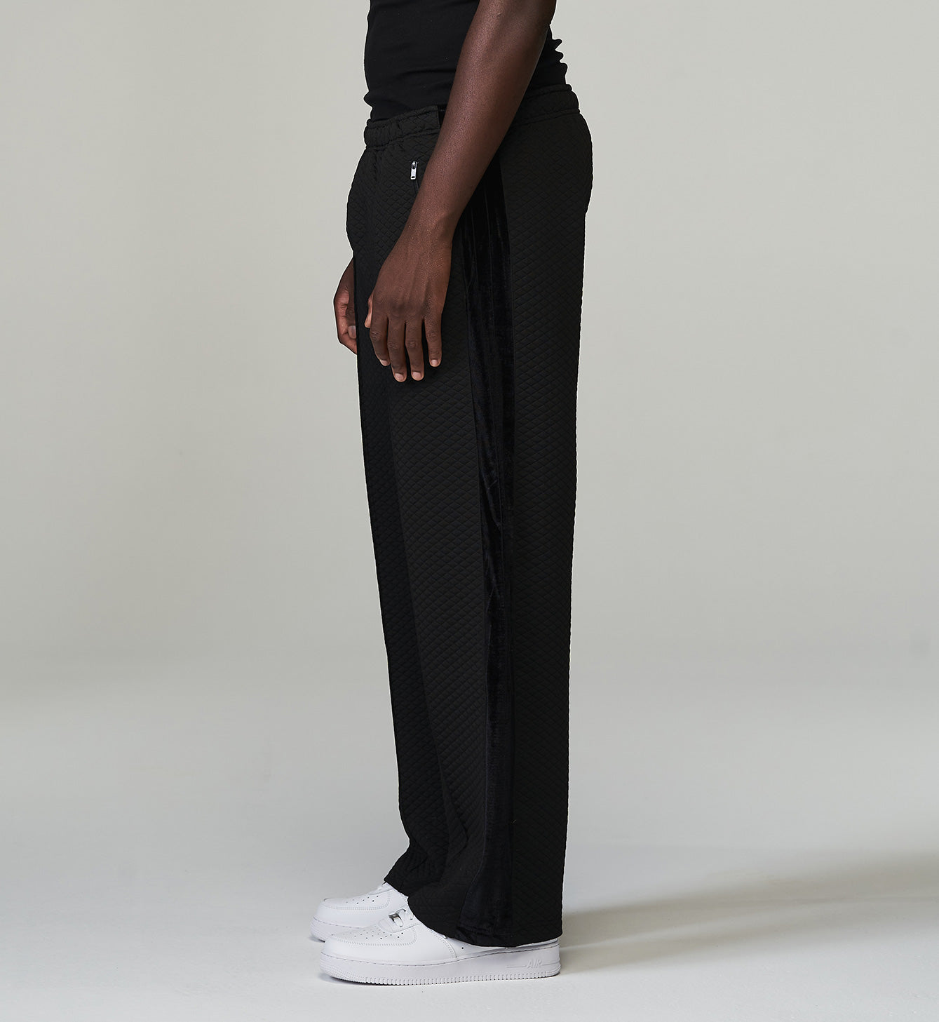 TRACK PANT WAFFLE BLACK