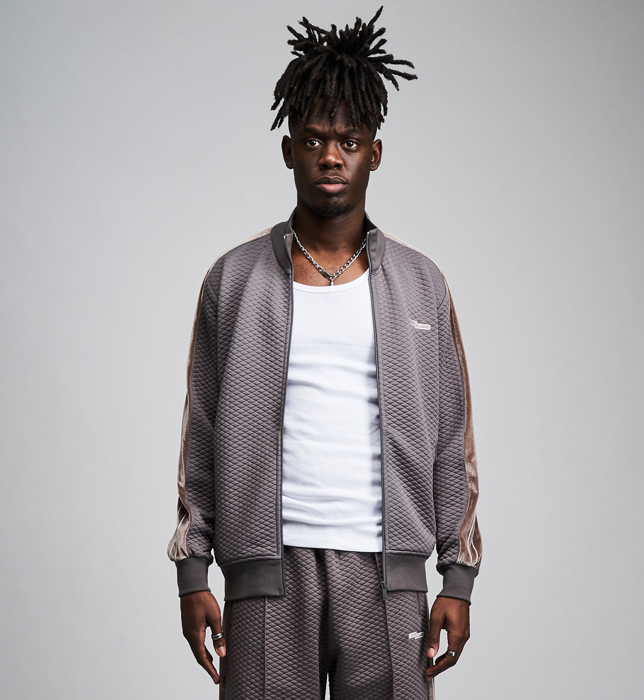 TRACK JACKET WAFFLE PLUM KITTEN