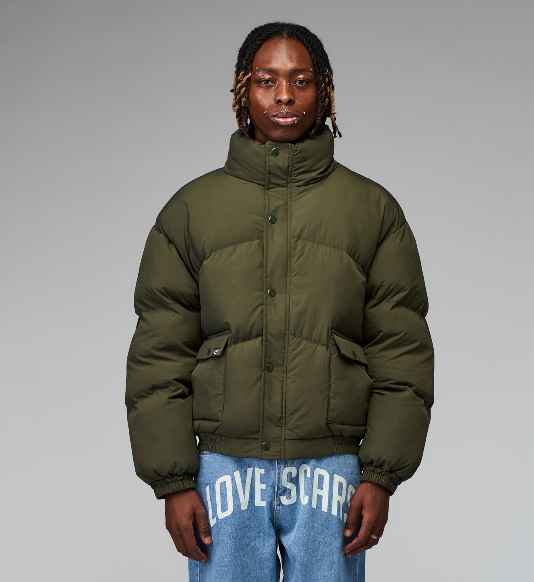 STAR PUFFER JACKET KHAKI