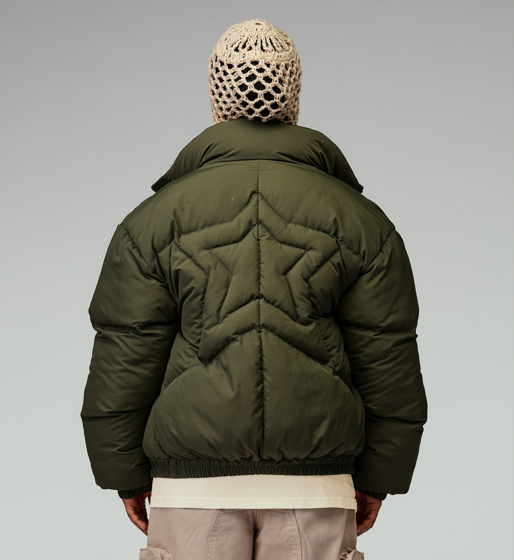 STAR PUFFER JACKET KHAKI