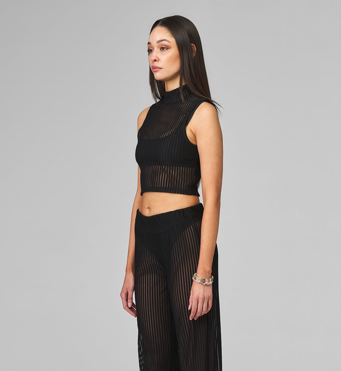 TRANSPARENT TOP COLLAR BLACK